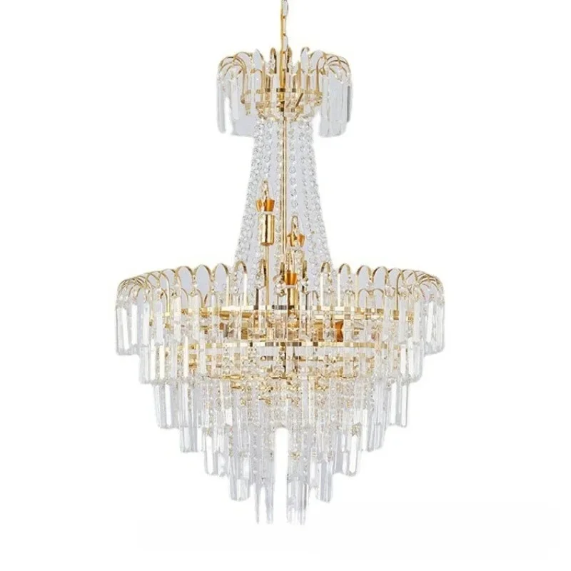 Wedding props, wrought iron, electroplating, crystal European chandelier