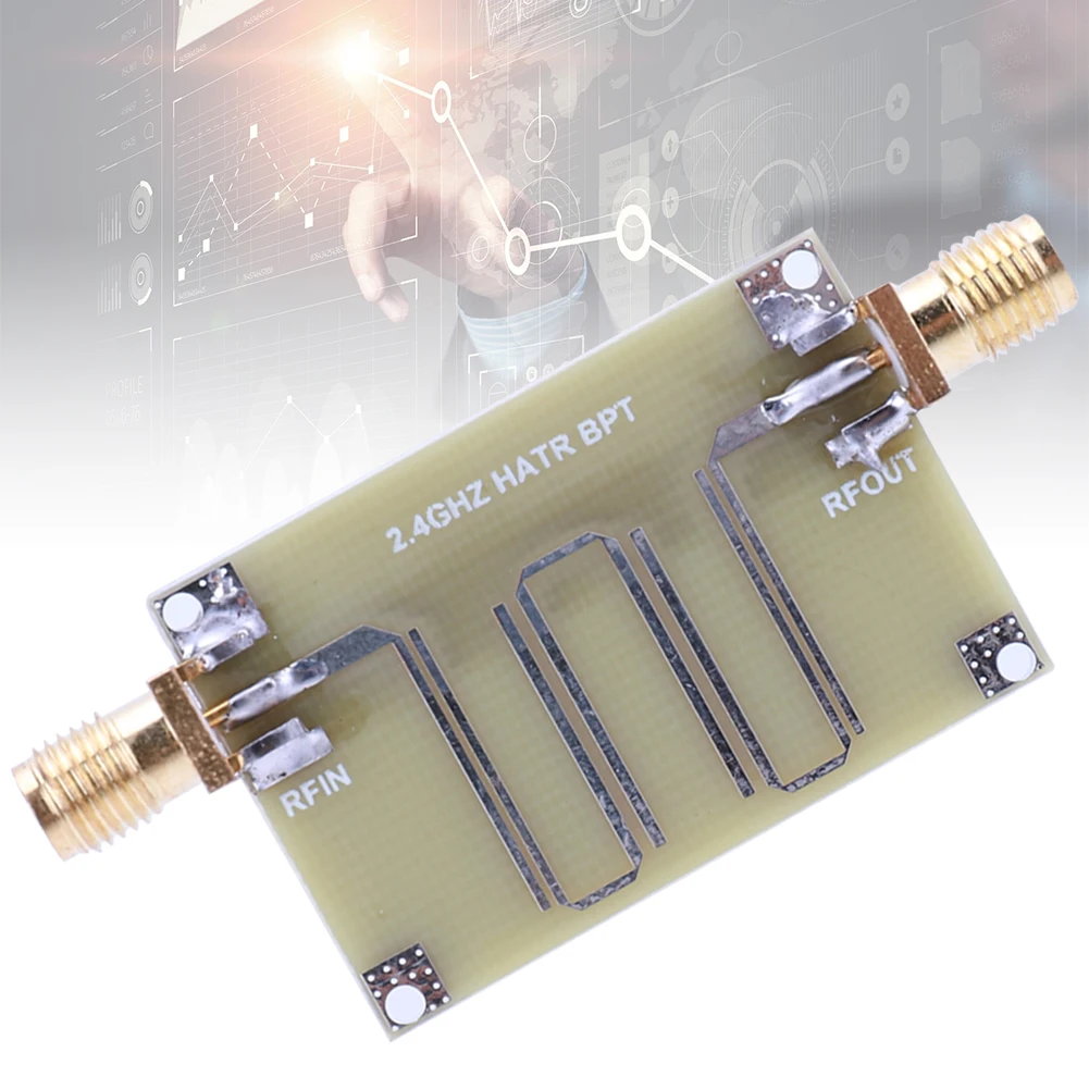 Modulo filtro passa banda 2,4 GHZ Circuito stampato bifacciale Componente elettronico filtro microstrip spesso 1,6 mm