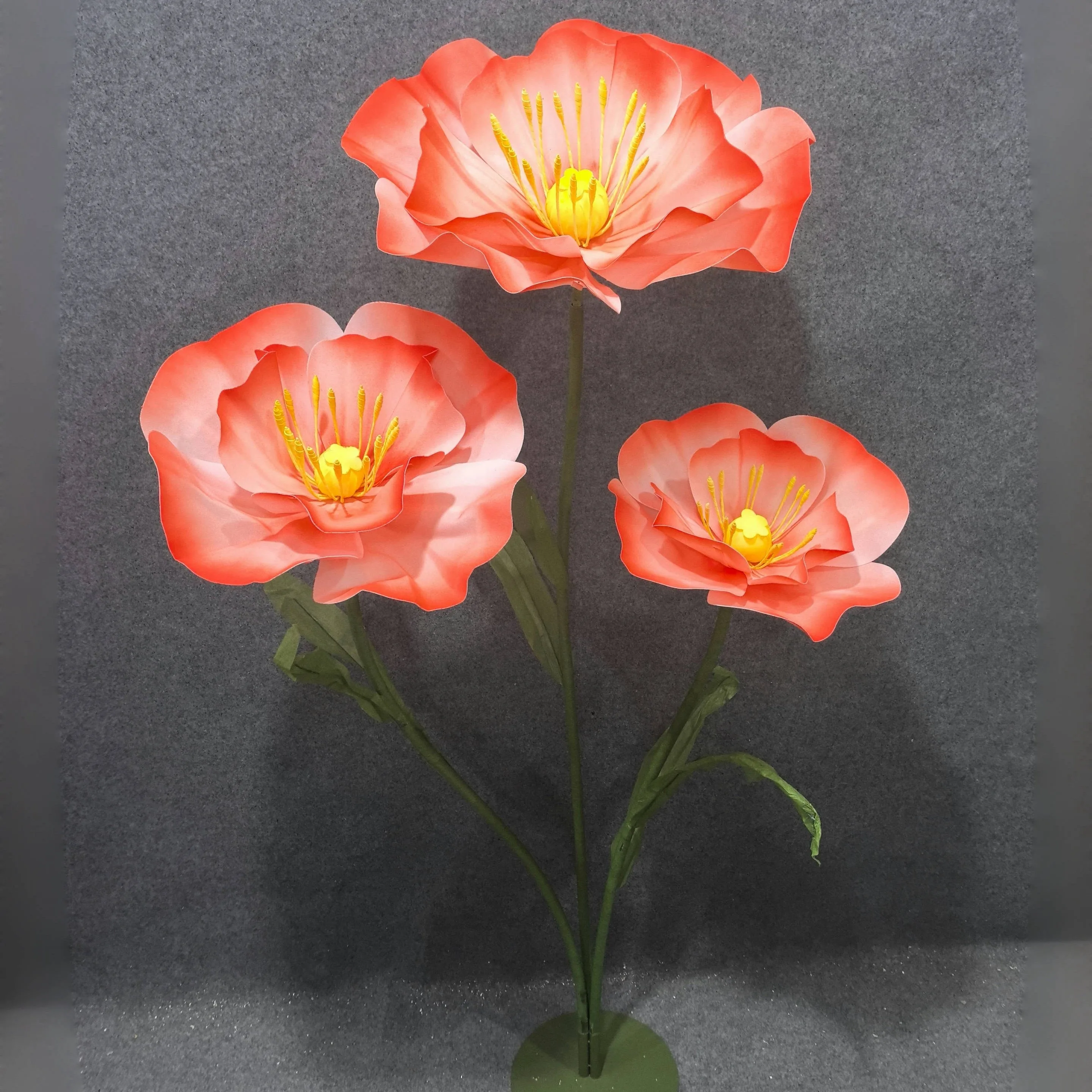 

Oversized 1.7m Poppy Paper Art Flower, Thickened EVA Material for Shop Window Decoration Wedding Party Scene Layou
