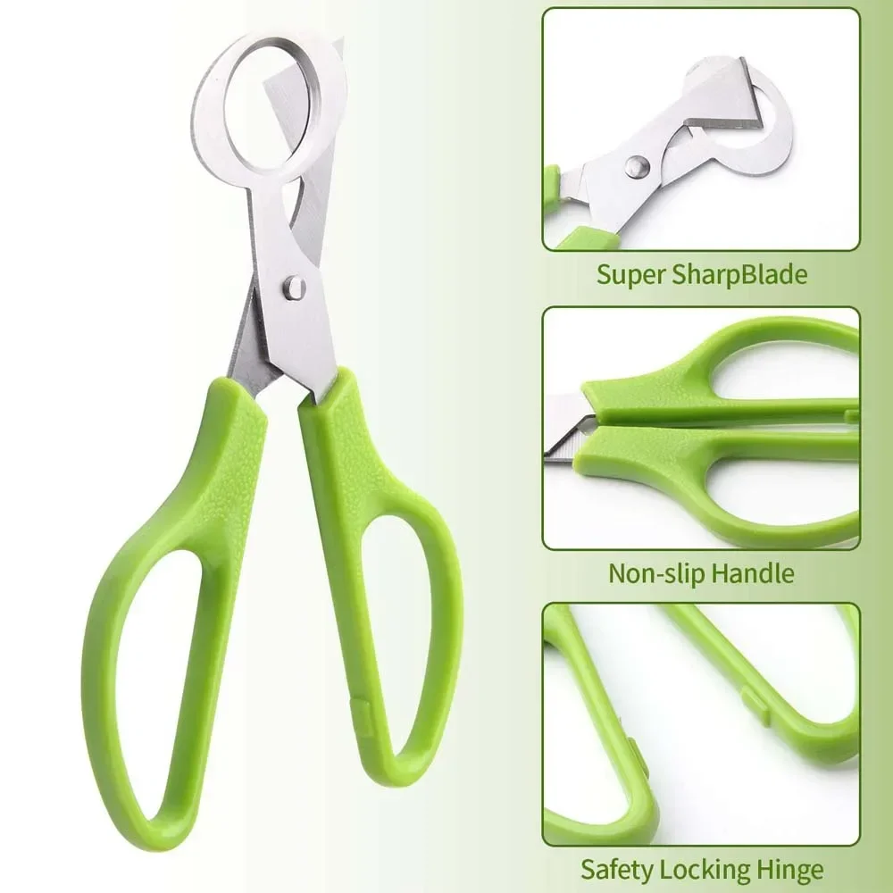 3PCS Quail Egg Cutter Scissors Kitchen Egg Shears Tool Shell Cutters Separator Cracker Quail Scissors Opener Kitchen Accessories