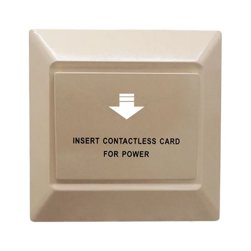 10pcs Energy Saving Switch ID/T57 Card Gold Panel 80-240V 15S Time Delay 8800W 40A Three Line Power Socket