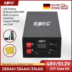 SOEC 15KWH DIY Case Kits 51.2V 300AH Powerwall Lithium Iron Battery Case suit with CAN RS485 BMS CASE Kits for Solar System