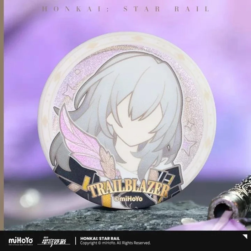Pre Sale miHoYo Official Genuine Honkai Star Rail Trailblazer Pen Series Tinplate Badge Pendant Cosplay Anime Game Secondary