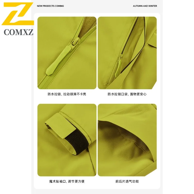 سترة رجالية عصرية بقلنسوة عالية الجودة من COMXZ للاستكشاف الخارجي سترة سميكة ودافئة لرحلة غير رسمية ملابس شتوية جديدة مقاومة للبرودة #5