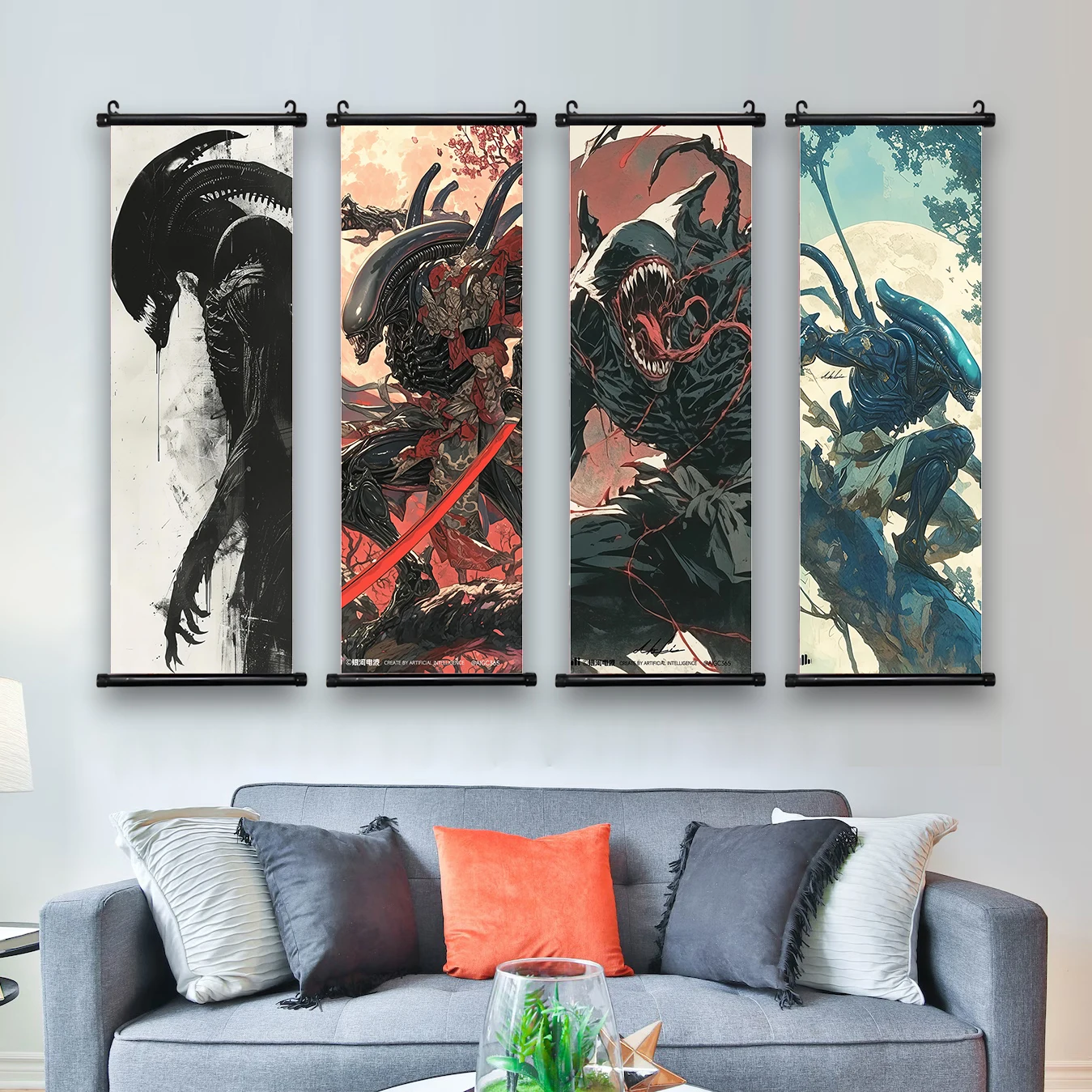 Alien Popular Movies Wallpaper Wall Artwork Canvas Painting Picture Print HD Home Decoration Art Gift Hanging Scroll Poster