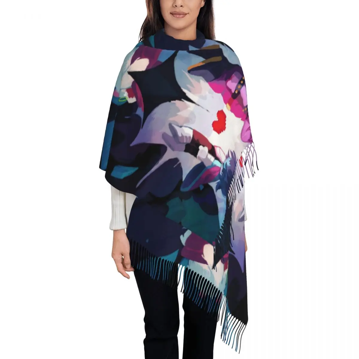 My Deltarunes Video Game Shawl Wrap for Women Warm Long Soft Scarf Neckerchief Shawl Scarves