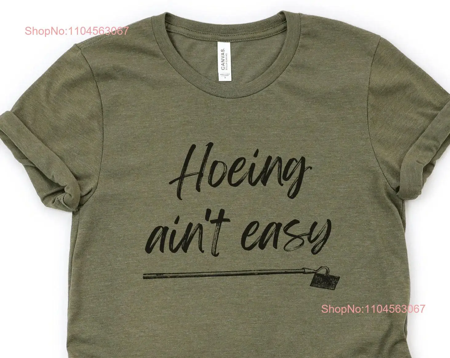 Gardening T Shirt Hoeing Ain't Easy Plant Parent Gardener Seed Packet Green Thumb Gloves Apron long or short sleeves