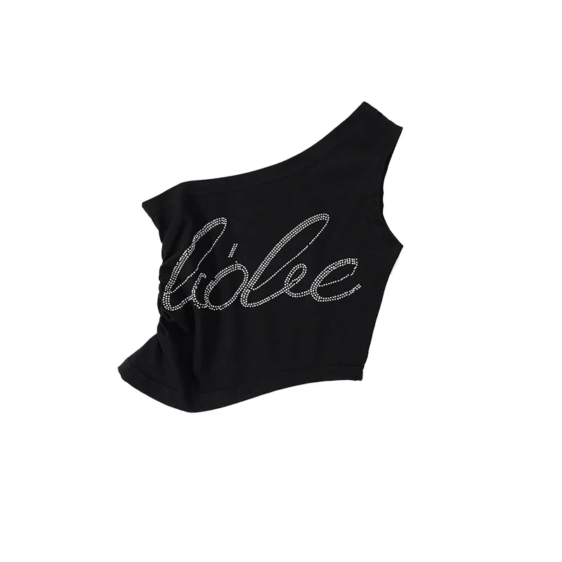 Traje de baile de Jazz para niñas, ropa de actuación de moda, grupo de baile Kpop, trajes de Hip Hop, pantalones superiores negros de verano, trajes de baile callejero