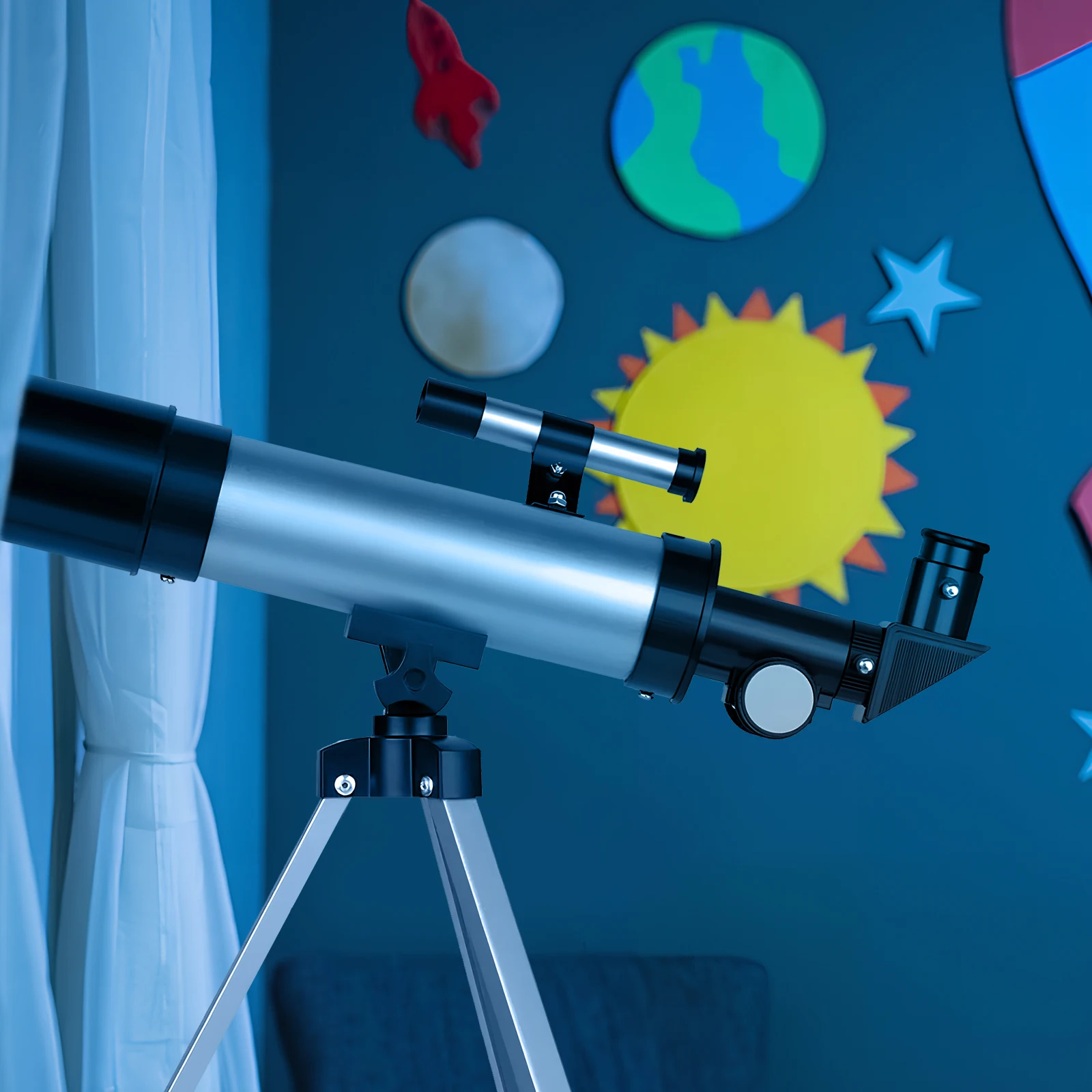 

Astronomy Telescope Adult Beginners Refraction Telescopes for Star Gazing Planet Viewing Portable Tripod Design Precision Focus