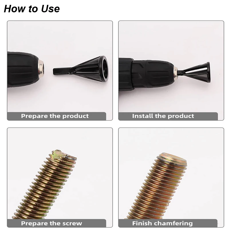 Utensile per smussatura esterna per sbavatura Punta da trapano per rifinitura triangolare esagonale in metallo per vite in rame in acciaio inossidabile Rimozione rapida delle sbavature