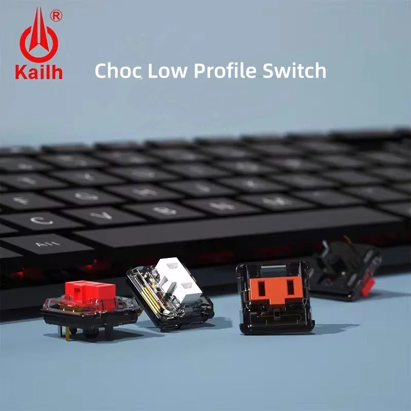 Низкопрофильный переключатель Kailh Choc 1350, шоколадный переключатель клавиатуры, тактильные линейные белые переключатели, механическая клавиатура для ноутбука