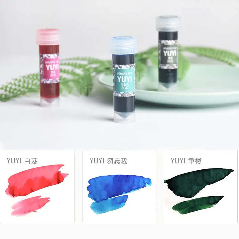 Non-carbon 5ml Colored Ink Gradient Fountain Pen Ink Portable Bottle Ink for Glass Pen Dip Pens Ink Supplies