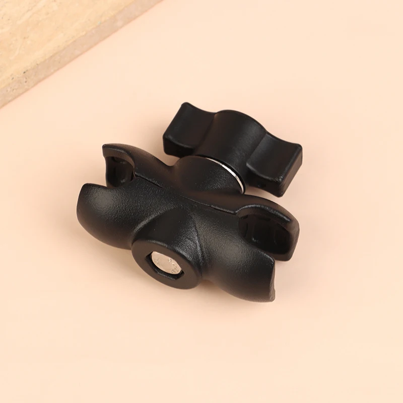 Morsetto di montaggio per supporto con testa a sfera con braccio a doppia presa in lega di alluminio da 5,5 cm per braccio di prolunga per fotocamera per bicicletta