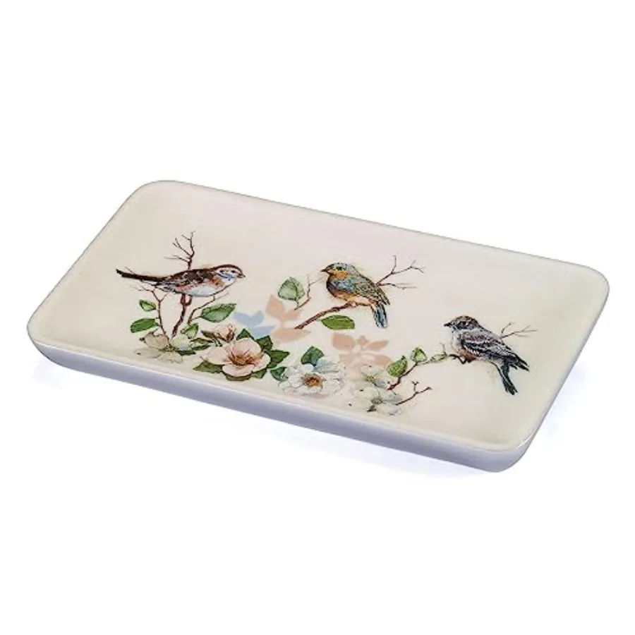 

- Vanity Tray Countertop Accessories Bird Inspired Home Decor Love Nest Collection