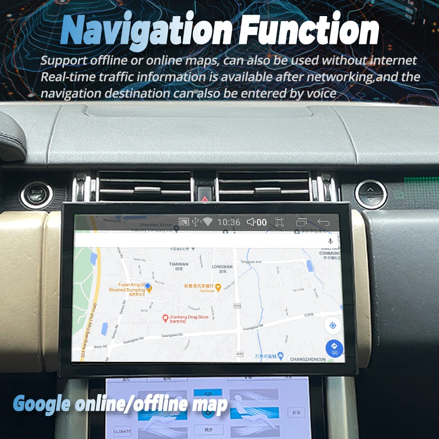13.3” Car Radio For Land Rover Range Rover Sport L494 L405 2013-2017 Multimedia Head Unit Dual System Android Navigation CarPlay