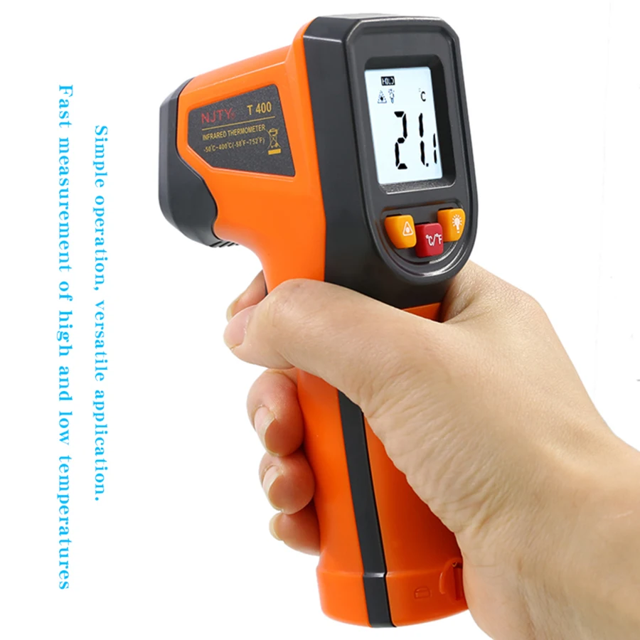 NJTY T400A T600A High Precision Infrared Thermometer, Water Thermometer, Baking and Kitchen Industrial Thermometer