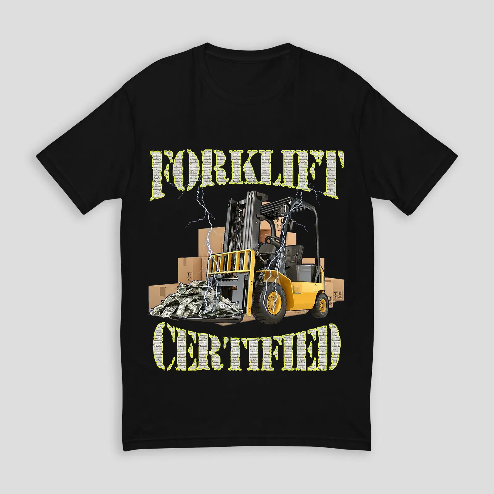 Funny Forklift Operator Certified Retro T Shirt