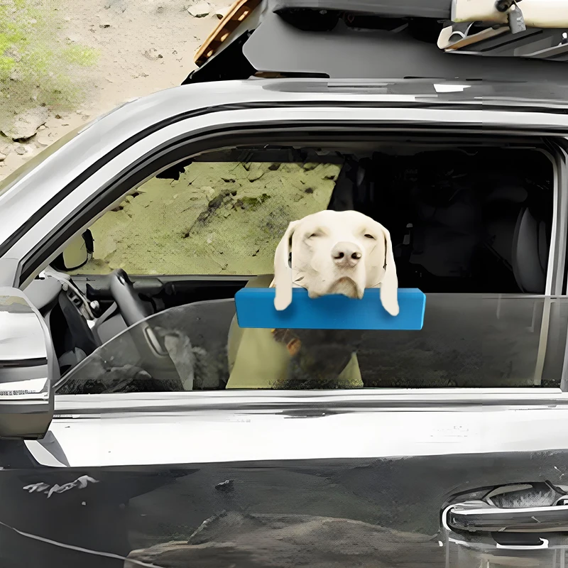 

1PCS Blue Foam Dog Car Window Cushion Soft Chin Rest For Comfortable Car Rides, 25cm/9.84in Long,Blue,