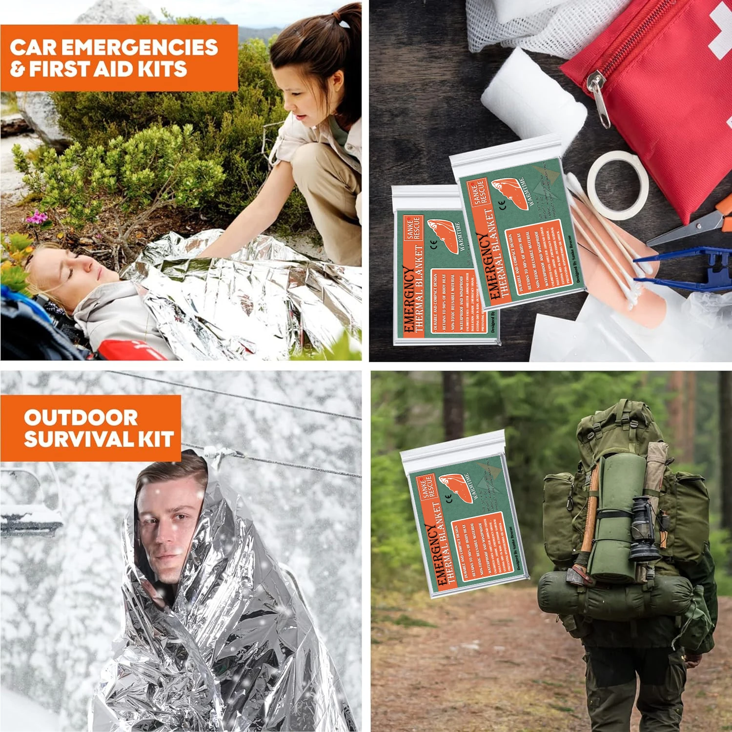 Onderkoeling Reddingskamp EHBO-Kit Houdt Folie Mylar Levensgrote Warme Hitte Bushcraft Buiten Thermische Droge Opkomende Deken Overleven