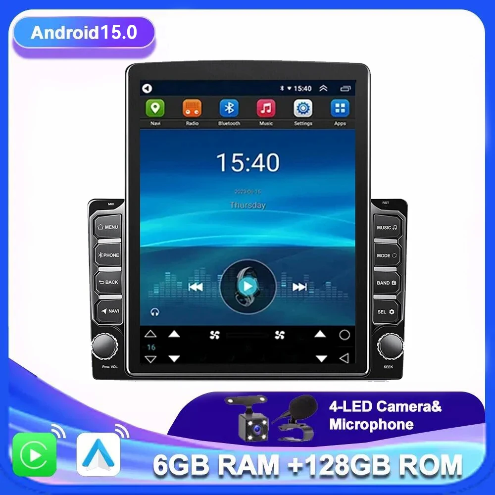 2 din android 15 auto universal rádio do carro reprodutor de vídeo multimídia para tesla tipo 9.7 polegada estéreo carplay 2din navegação gps