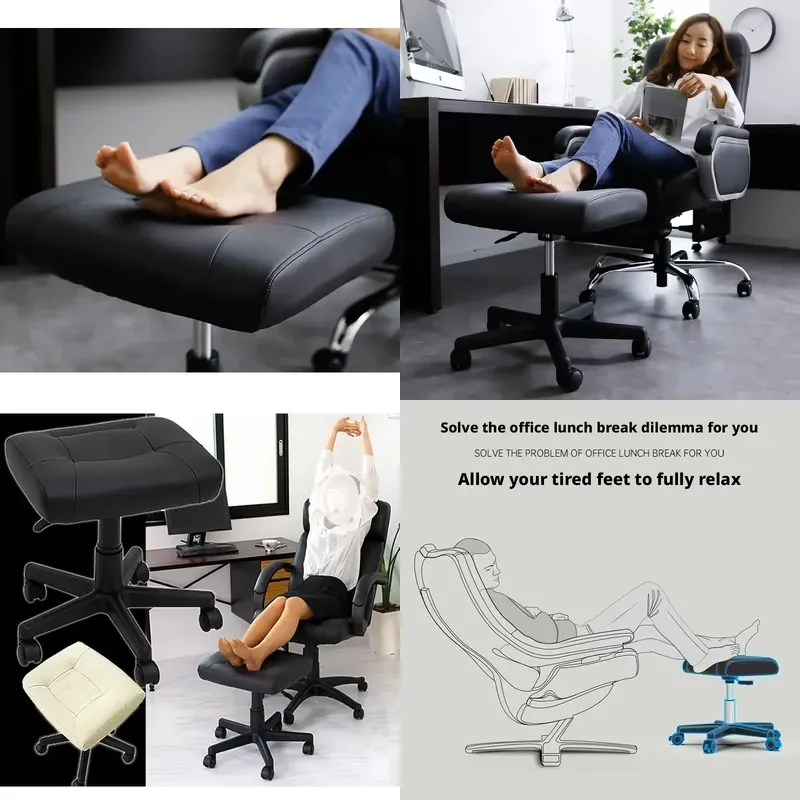 Adjustable Height Rotating Pedal Stool Multi Function Dressing Chair for Office Home and Lunch Break Use Comfortable Seating