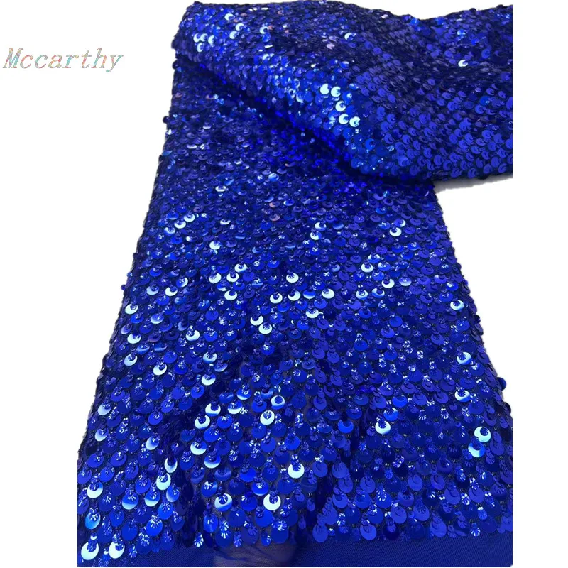 

Африканское кружевное полотно 2026: Тюль с пайетками и бисером для вечерних платьев, вышивка, французская мода, сетчатые ткани для шитья