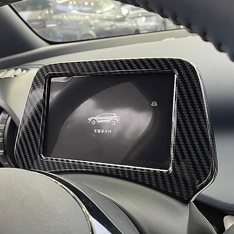 

Carbon Fiber Color Dashboard Frame Decoration Cover Trim For BYD Dolphin 2022 Car Styling Interior Accessories