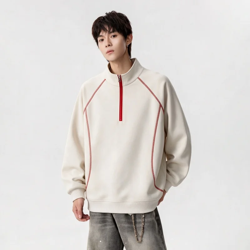 Nova coleção de outono: casaco de moletom casual e desportivo para homem, versátil e moderno, com o mesmo design para homem e mulher, e camiseta de ma
