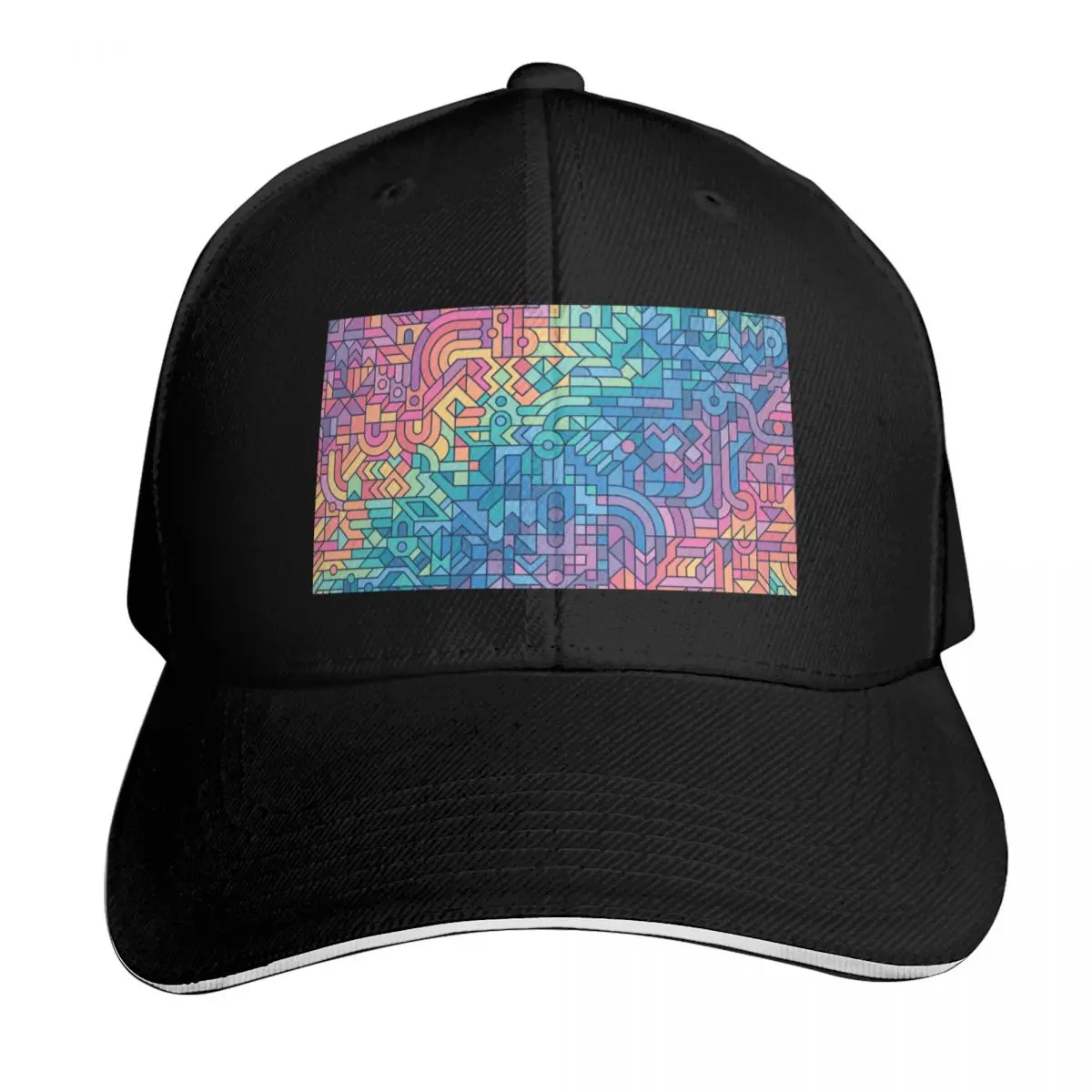Colourful Chaos Baseball Cap Curved Brim Classic Fit Low Profile Unstructured Unisex for Men Women