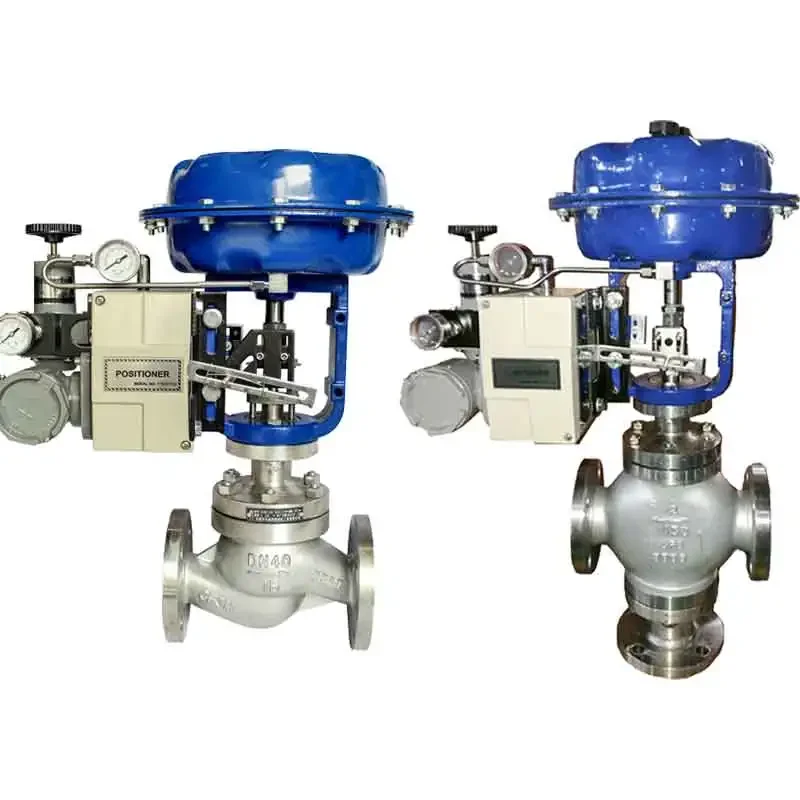 COVNA Leak Proof SS304 316 3 way Steam Valve With 4-20mA Positioner diaphragm Pneumatic actuator Control Globe Valves