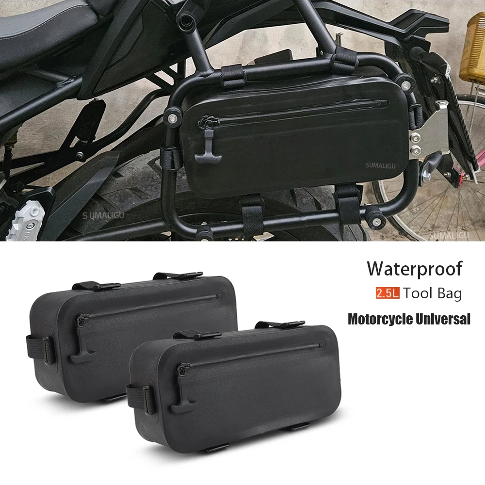 

Motorcycle Universal Waterproof Frame Bag 2.5L Side Bag Tool Bag Motorcycle Hanging Bag Bumper Repair Tool Placement Bag