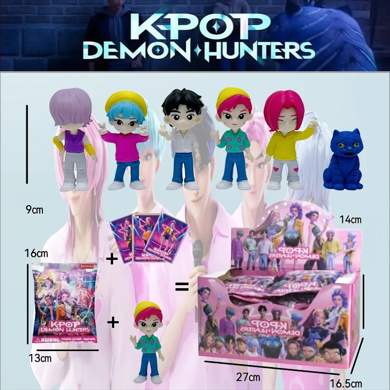 24 قطعة/المجموعة صندوق أعمى الساخن فيلم KPop الشيطان هنتر دمية لعبة من الفينيل رومي ميرا زوي شخصية قناع الفينيل حلية لعبة هدية الكريسماس #1