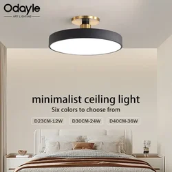 Nordic LED Ceiling Light Modern Circular Macaron Home Decoration Light Living Room Bedroom Balcony Study Room Indoor Lighting