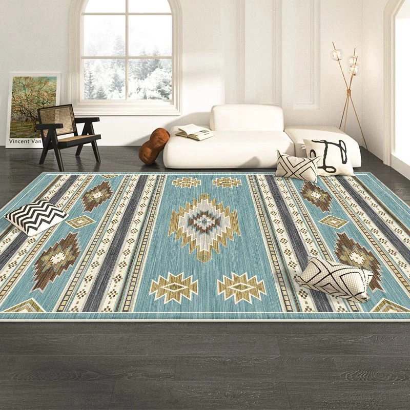 

Марокканский ковер для гостиной, геометрическое украшение, домашний диван, легко чистящийся ковер для спальни, кабинета, моющийся противоскользящий напольный коврик, настраиваемый