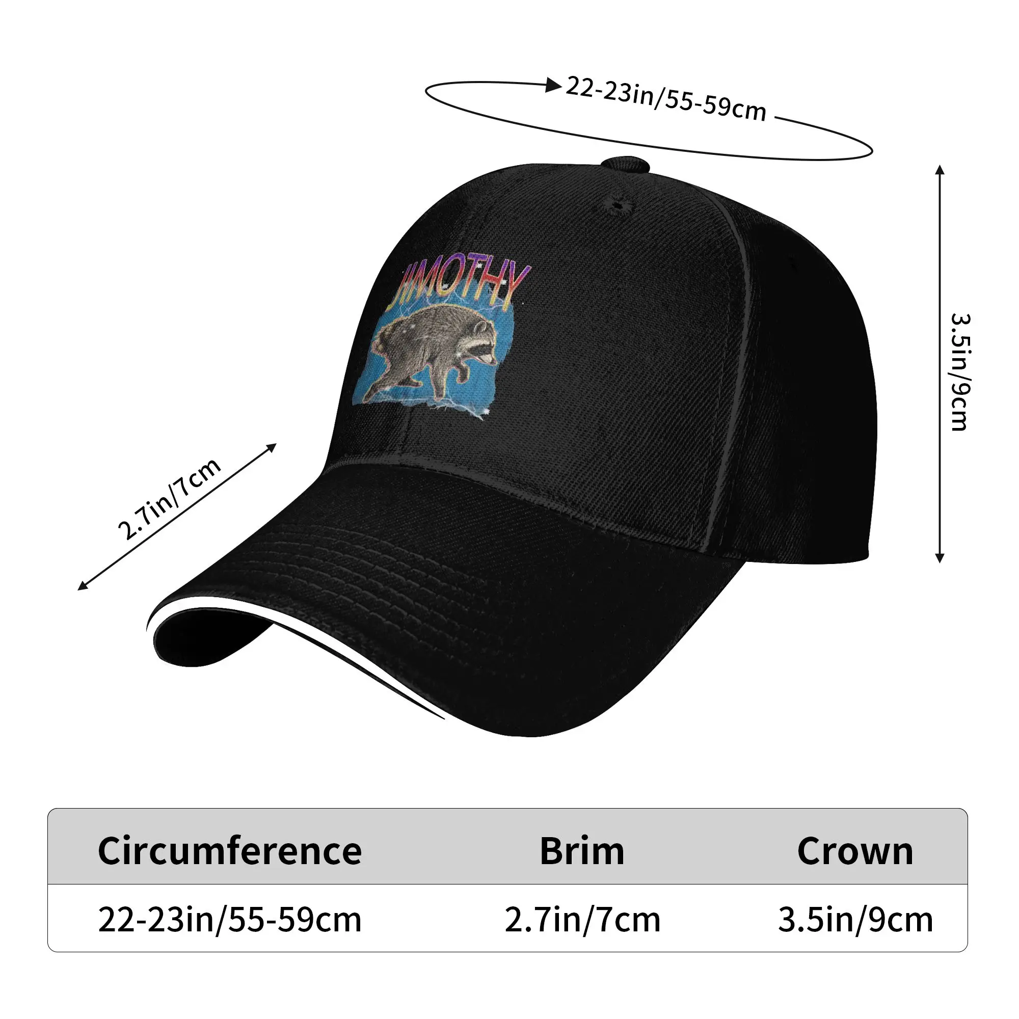 Jimothy Raccoon Viral Seattle Feral Legend Meme Cute Casual Baseball Cap Trucker Hat Wholesale Snapback Cap y2k Baseball Caps