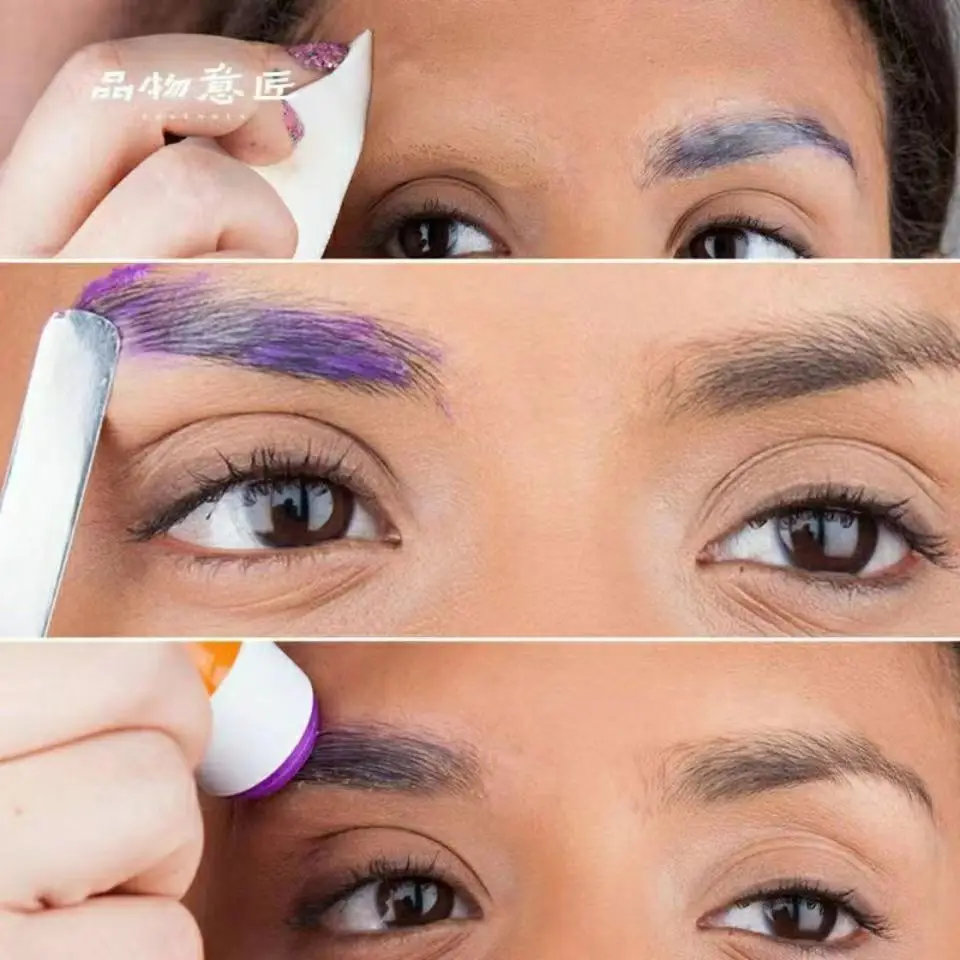 Purple Glue Stick Makeup Washable Glue Eyebrow Shading Cream Magic Color Changing Makeup Safe Glue Masquerade Cosplay Party