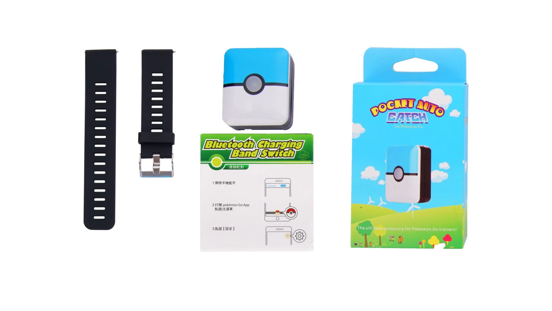 Braccialetto quadrato ricaricabile Bluetooth per il nuovo per Pokemon Go Plus cattura automatica per il braccialetto da gioco Pokemon per il gioco Android IOS