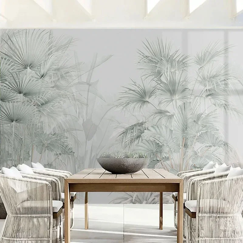 Custom Photo Wallpaper 3D Retro Banana Tree Leaf Mural Living Room Bedroom Dining Room Background Wall Decor Papel De Parede 3 D