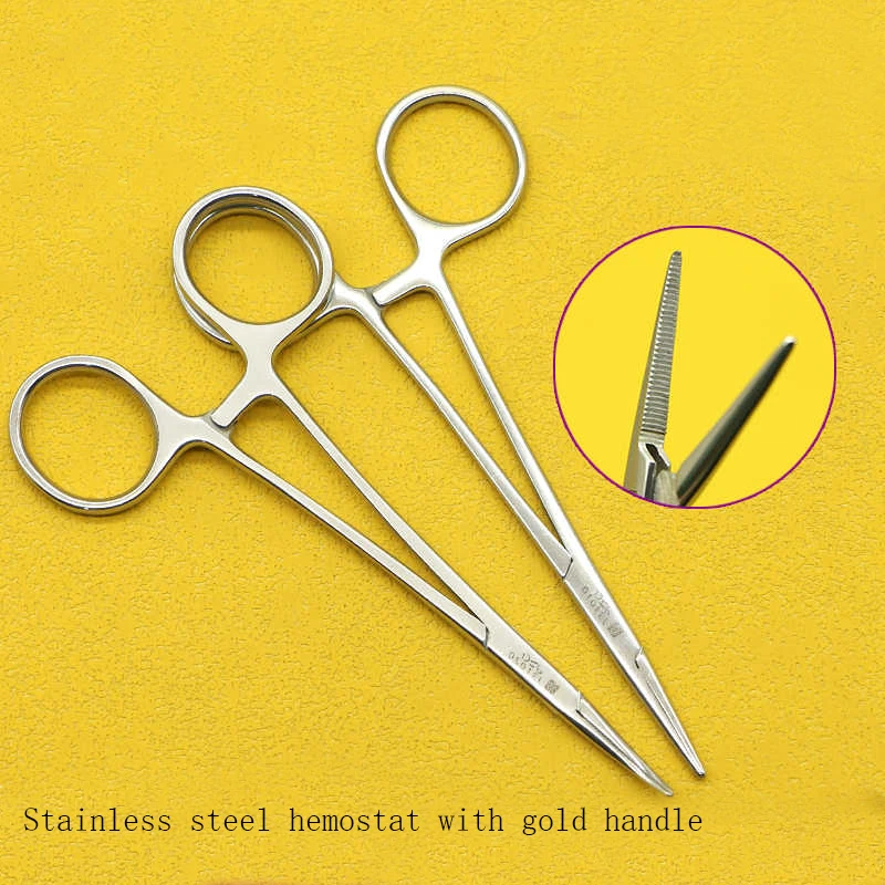 Stainless steel hemostatic forceps needle-holding forceps straight elbow vascular forceps