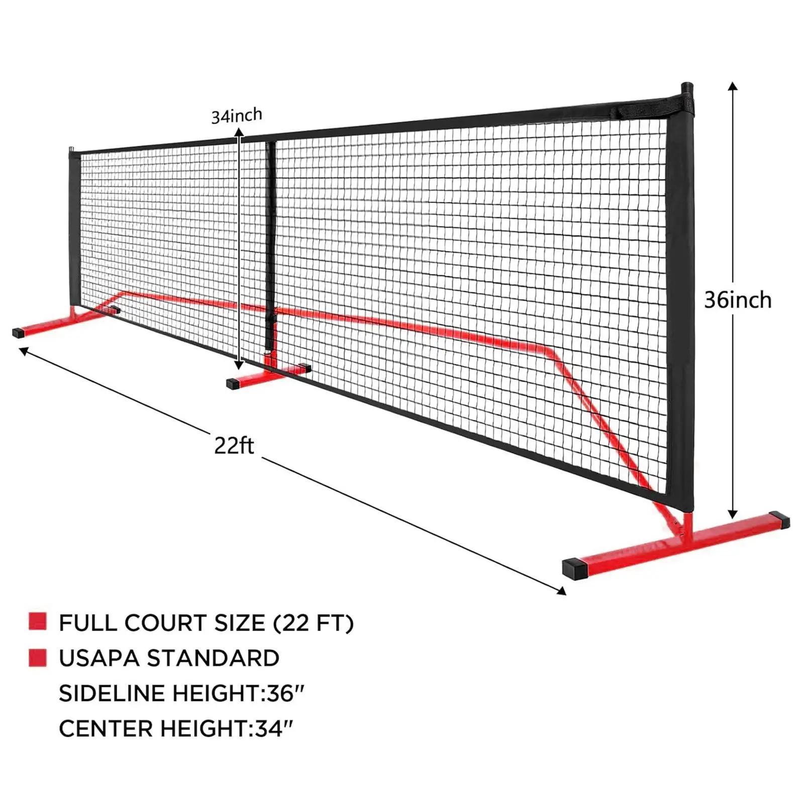 Filet de sport portable pour entraînement de tennis en intérieur et en extérieur, filet de balle, équipement de 22 pieds, 514