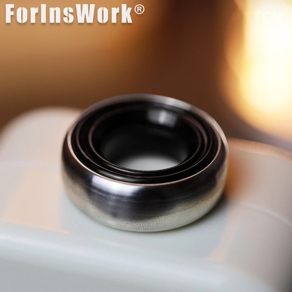 GAO STUDIO Φ18mm Magnetic Ring Stainless Steel ABS Fidget Ring Fidget Spinner Gao Studio Fidget Haptic Fidget Anxiety Toys