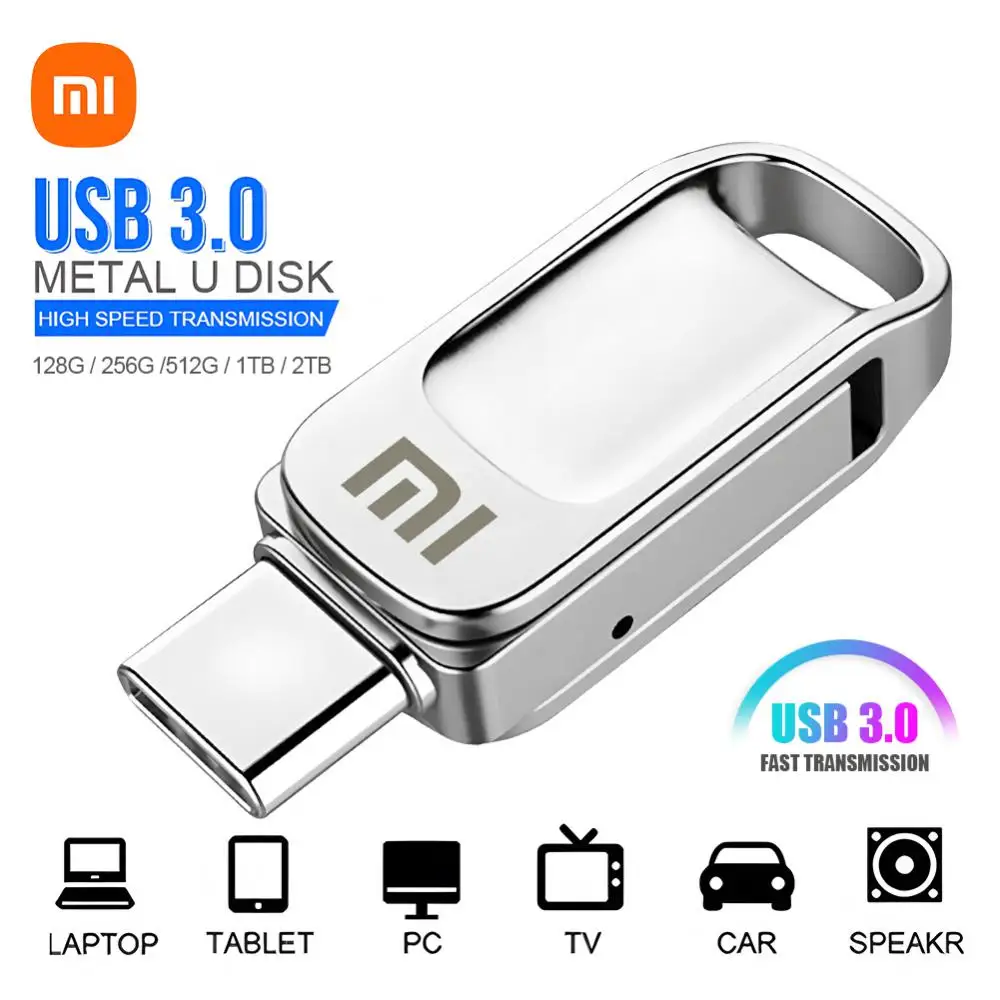 Xiaomi-unidad Flash USB 3,1 de 2TB y 1TB, pendrive tipo C U, 64GB, 256GB, 128GB, 512GB