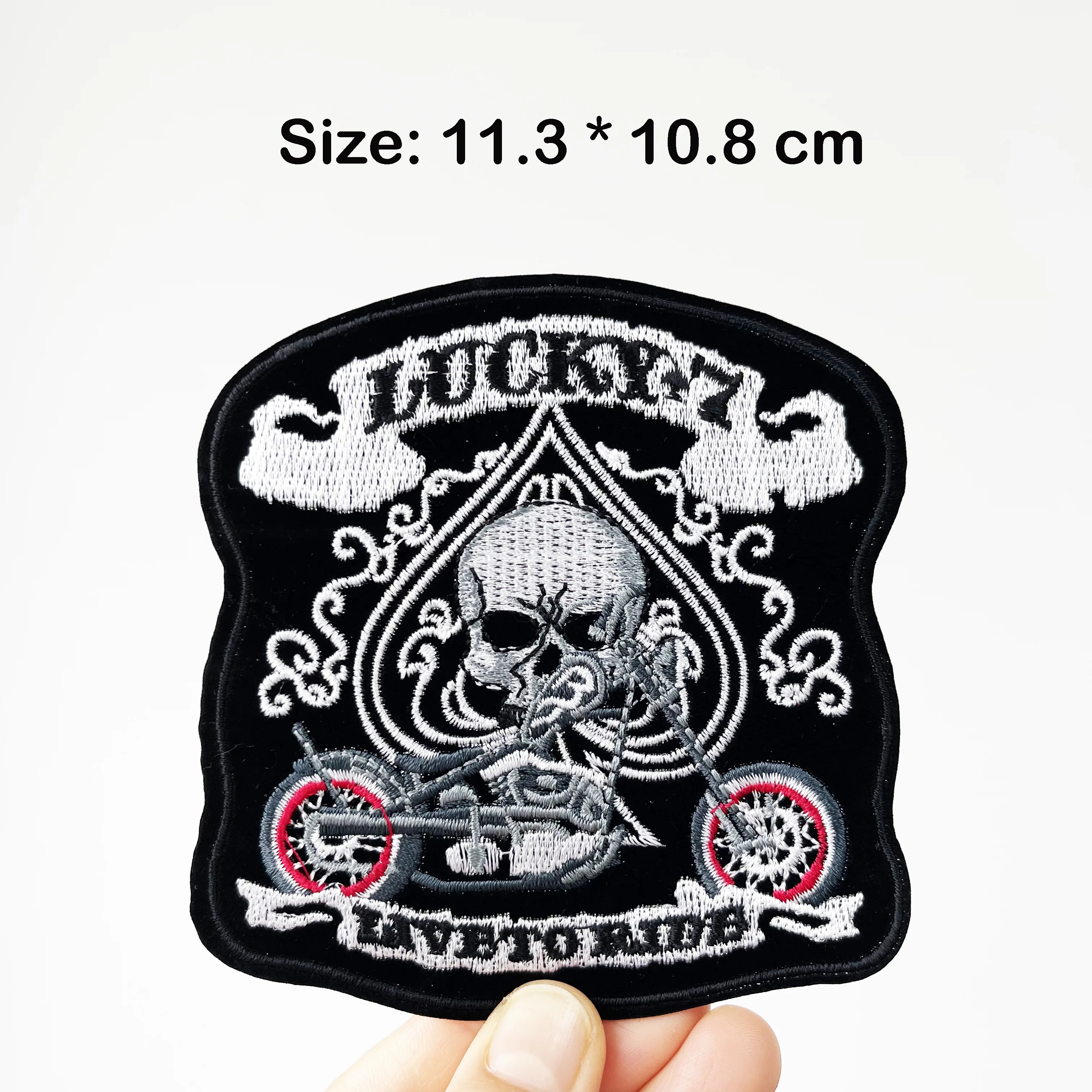 Skull Embroidery Patch Skeleton Eagle Patch Iron On Patches For Clothing Thermoadhesive Patches On Clothes Punk Rock Style Badge