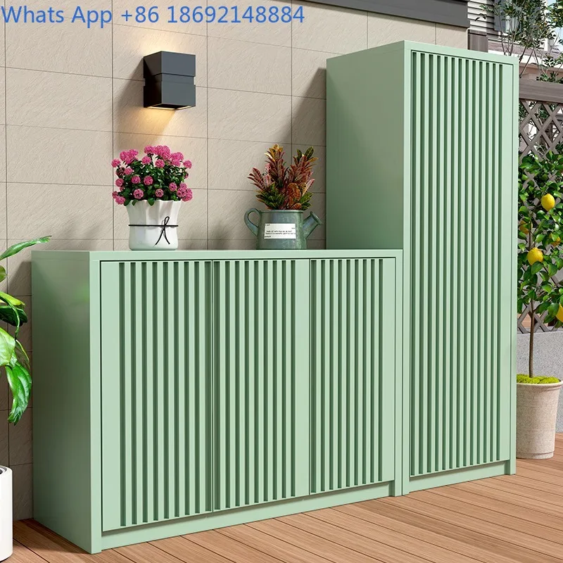 

All Aluminum Alloy Outdoor Garden Waterproof Sunscreen Storage Storage Cabinet Balcony Debris Storage Shoe Cabinet