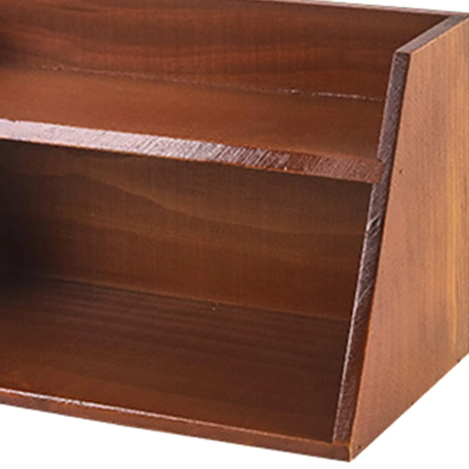 Compact Wood Makeup Organizer Double Layer Cosmetic Storage Box Desktop Skincare Holder Multifunctional Stand with Hook for
