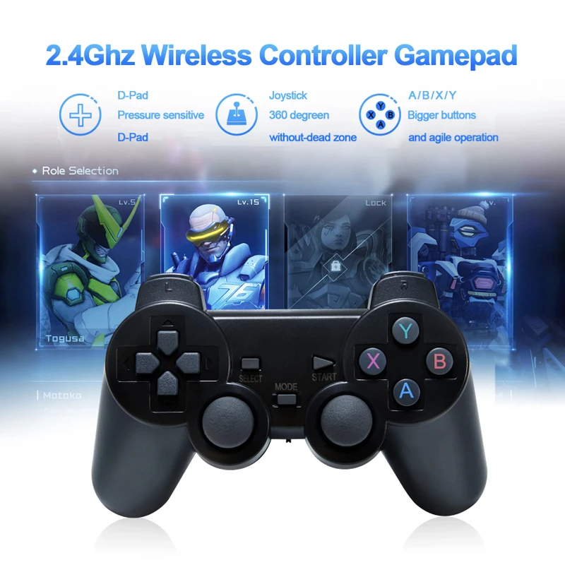 Konsol Game Retro, 4K 60fps HDMI Output latensi rendah stik Game TV pegangan ganda konsol Game rumah portabel untuk PS1 PSP