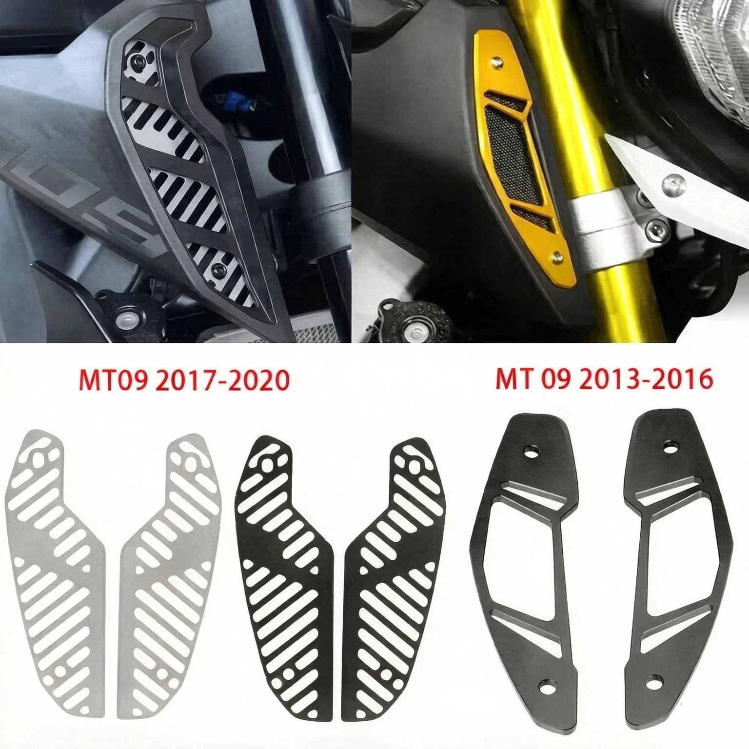 FOR YAMAHA MT09 FZ09 MT 09 2017 2018 2019 2020 Side Air Inlet Protective Decorative Mesh Motorcycle MT-09 2013 2014 2015 2016