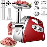 GECOFEER 2800W Electric Meat Grinder Heavy Duty Grinder Kitchen Electric Meat Chopper Stuffer Maker Processor Electric Slicer