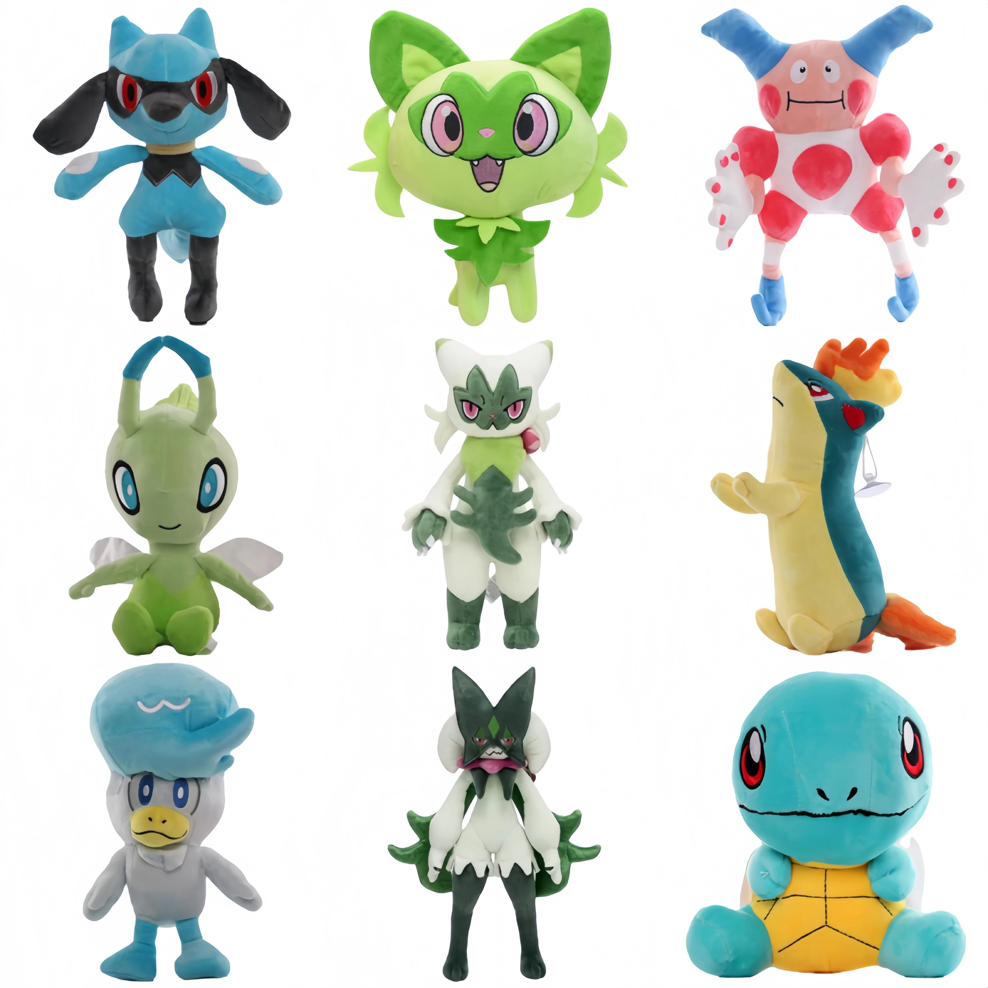 

Плюшевые игрушки Pokemon Pikachu Meowscarada Squirtle Bulbasaur Charmander Mr.Mime, игрушки для хобби, подарок, изысканные подарки на день рождения для детей