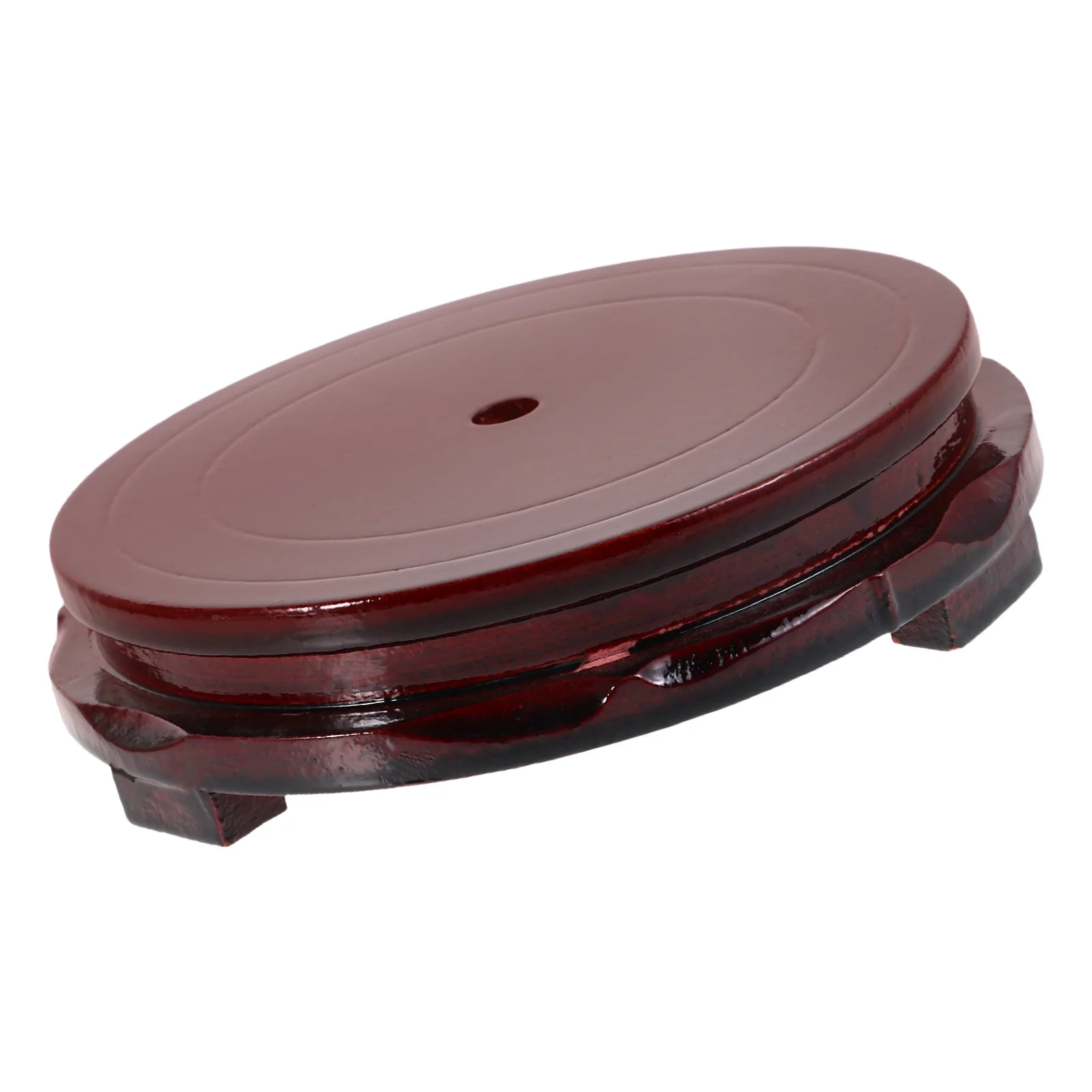 

Round Wooden Base Solid Wood Plant Stand Vase Holder Flowerpot Display Stand Teapot Pedestal for Home Decoration